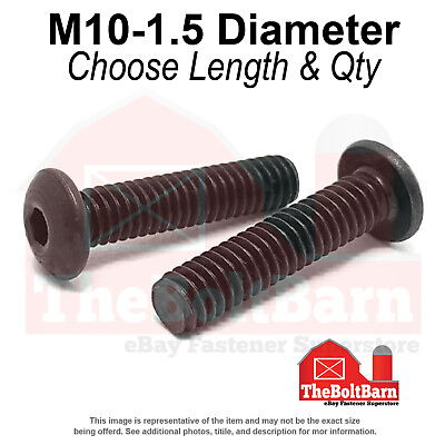 #ad M10 1.5 CL12.9 Coarse Button Socket Cap Screws Black Oxide Pick Length amp; Qty $363.51