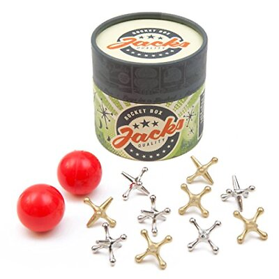 #ad Jacks Game: Retro Toys Vintage Classic Games of Jacks Gold and Silver Tone... $12.22