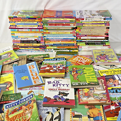#ad Bulk Huge Lot of 50 Children#x27;s Kids Chapter Books Random Free Shipping $47.50