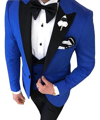 #ad Groom Dress Tuxedo Wedding Men#x27;s Suit JacketPantsVest 3 Piece Sets Suits $104.41