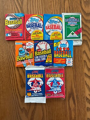 #ad RARE ATTIC FIND LOT OF 248 OLD UNOPENED BASEBALL CARDS IN PACKS 1990 AND EARLIER $79.90