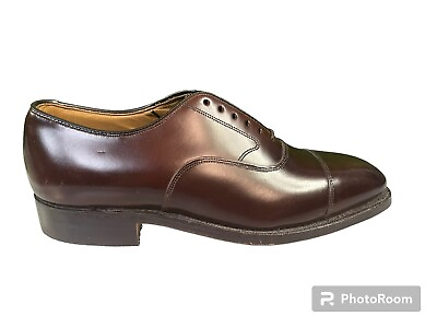 #ad Johnston amp; Murphy Optima Mens Brown Leather Cap Toe Dress Shoes USA Made 7 D B $34.99
