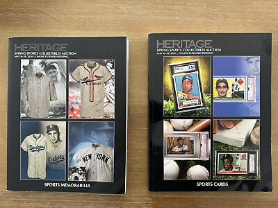 #ad Two 2 Heritage Spring Sports Collectibles Auction Catalogs May 2024 1000 Pages $29.99