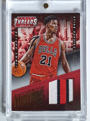 #ad 2014 Threads Jimmy Butler #PATCH PRIME 25 Game Worn 3 Color Jersey Rare AU $110.00