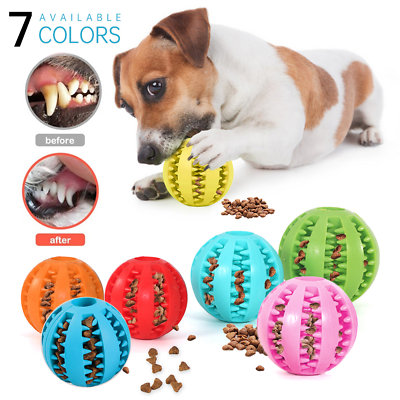 #ad 2X Dog Toy Ball Chew Toy Tooth Cleaning Ball Training Ball for Pet Puppy Cat Toy $8.99
