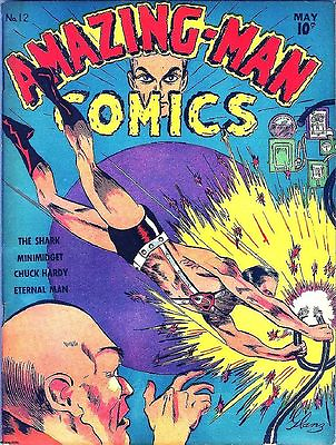 #ad AMAZING MAN GOLDEN AGE COMICS 17 ISSUES ON CD DISK $11.99