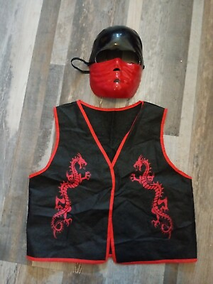 #ad Halloween Costume Ninja vest Mask Costume Cosplay Size Boys L $12.00