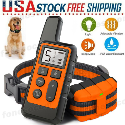 2750 FT Dog Training Collar Rechargeable Remote Shock PET Waterproof Trainer NEW $23.70