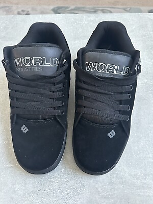 #ad Vintage World Industries Showcase Skateboarding Shoes Black White Sz 13 RARE $200.00
