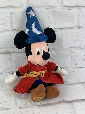 #ad 2000 Fantasia Mickey Mouse Sorceror 11quot; Plush Bean Bag Toy Walt Disney Company $9.86