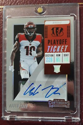 #ad 2018 Panini Contenders Playoff Ticket Auden Tate Rookie Auto Silver 99 $16.99