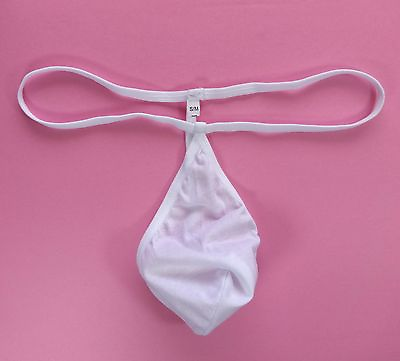 #ad G3222 Hot Mens Teardrop String Thong Pouch colors Mesh or Cotton $4.99