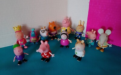 #ad Peppa Pig Toy Lot Figures plus others mostly from 2003 $18.00