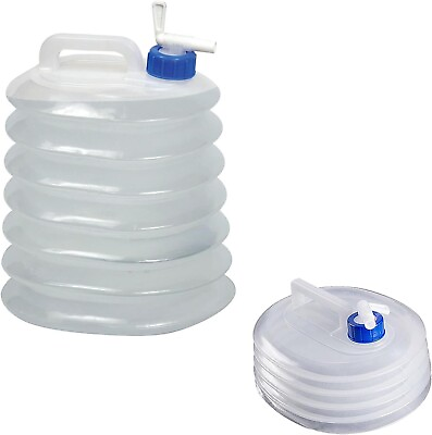 #ad BPA Free Collapsible Water Container with Spigot Camping Water Storage Jug $20.00