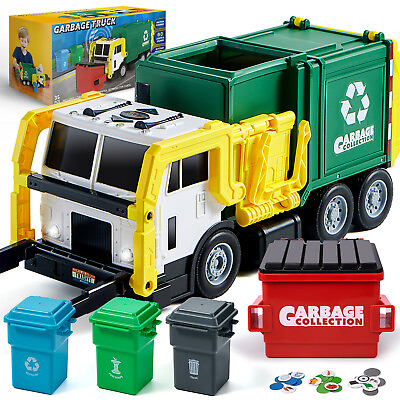 #ad Big Garbage Truck Toy for Boys 3 Years Old 16quot; Large Garbage Truck Toys $41.99