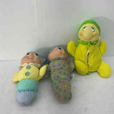 #ad VTG LOT Playskool Gloworm Plush Dolls Toys AS IS Untested $40.00