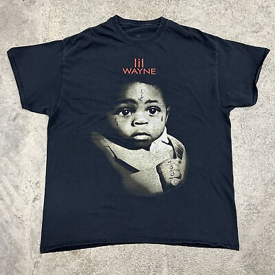 #ad Vintage Lil Wayne The Carter III 3 Rap Tee Black T Shirt Size X Large XL hip hop $22.00