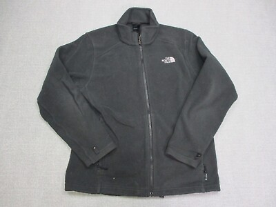 #ad The North Face Fleece Mens Medium Black Jacket Coat Soft Fuzzy Warm Outdoors $19.98