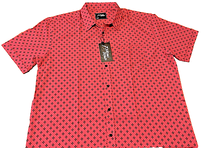 #ad 7 Strong Brand DESIGNER Shirt Pink Size 2XL Brand New Button Up $25.00