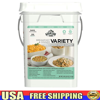 #ad 4 Gallon Pail Breakfast Dinner Variety Pail Emergency Food Supply Everyday Meals $77.21