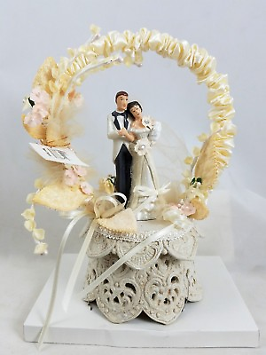 #ad Wedding Bride amp; Groom Cake Topper Dark Hair Katherine#x27;s Collection NEW $10.00