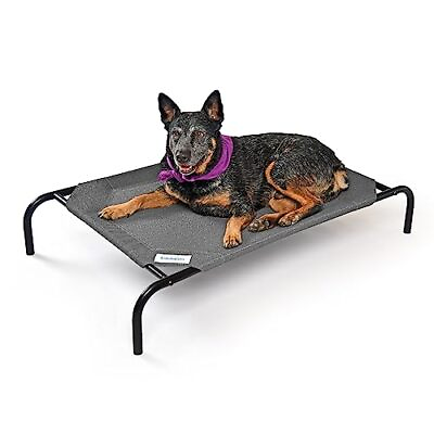 #ad The Original Cooling Elevated Dog Bed Indoor and Outdoor Medium Gunmetal $50.31
