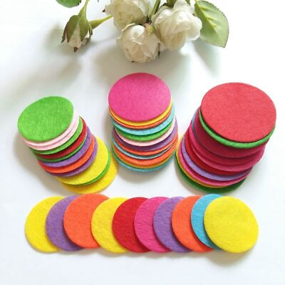 #ad Round Multi Color Felt Fabric Circle Craft Sew Kids Decoration Appliques 50pcs $10.08