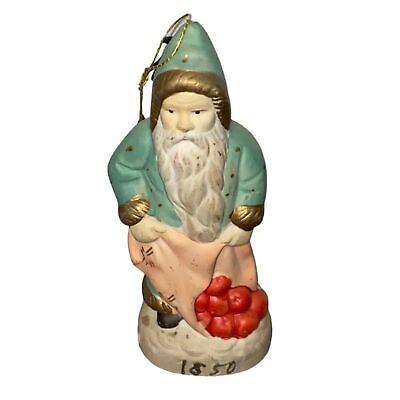 #ad Vintage Memories of Santa Christmas Ornament Santa Bag Apples 1850 $20.00
