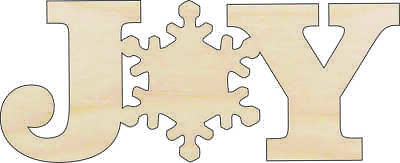 #ad Joy Snowflake Laser Cut Wood Shape XMS47 $0.99