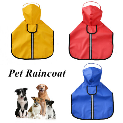 Waterproof Pet Jacket Dog Cat Reflective Raincoat Pet Waterproof Rain Hoodie $6.45