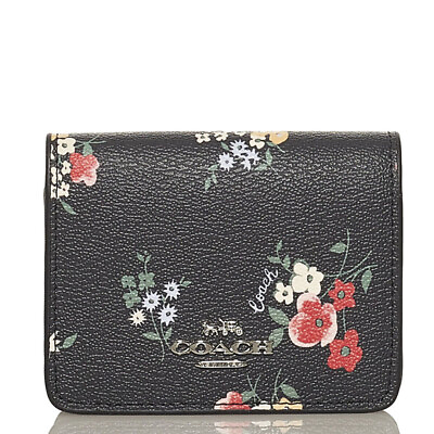 #ad Coach Flower Floral Chain Wallet Leather 1 0073118 $138.89