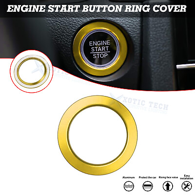 #ad 1x Gold Engine Start Push Button Switch Ring Cover Decor For Civic Accord 10th $7.59