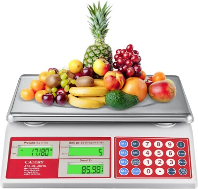 #ad CAMRY Digital Price Computing Scale 66lb 30kg Commercial Produce Scale with S... $84.99