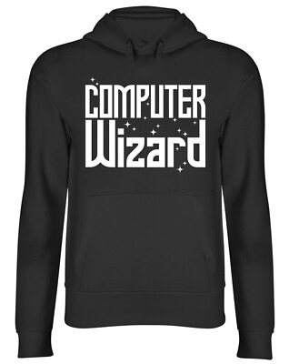 #ad Computer Wizard Mens Womens Ladies Hooded Top Hoodie GBP 17.99