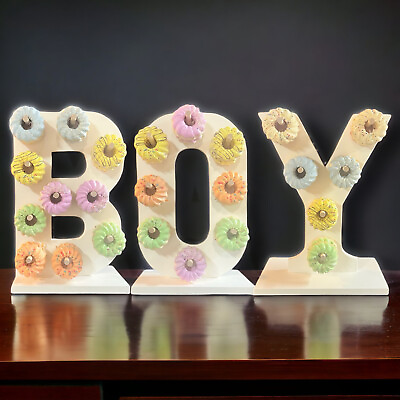 #ad Donut Wall BOY Personalized Baby Shower Party Dessert Stands $150.00