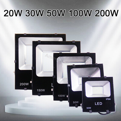 #ad 20W 50W 100W 150W 200W LED Flood Light Outdoor Garden Lamp Waterproof Spotlight $35.00