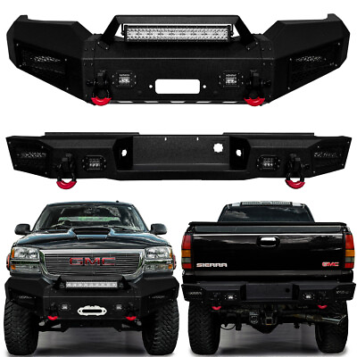 #ad Vijay Fits 2003 2006 GMC Sierra 2500 3500 Front or Rear Bumper with LED Lights $1609.98