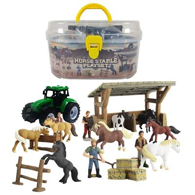 #ad Horse Stable Playset Toys for Boys and Girls Ages 3 and up Includes 8 Horses and $26.44