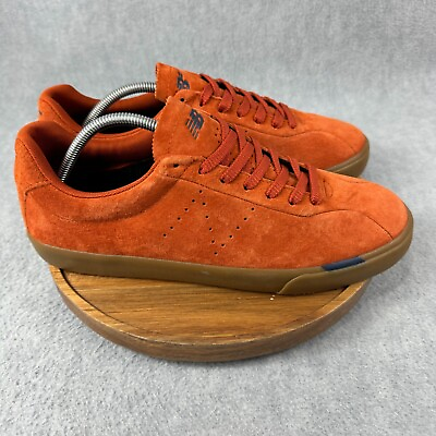 #ad New Balance Numeric 22 Shoes Mens Size 12 Orange Suede Gum Sneakers Low Casual $65.00