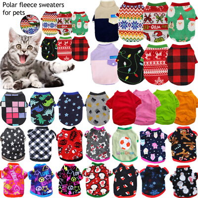 #ad Pet Dog Cat Warm Fleece Vest Clothes Coat Puppy T Shirt Sweater Winter Apparel ☆ $3.11