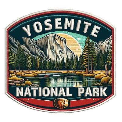#ad Yosemite National Park Patch Iron on Applique Nature Upper Lower Falls Forest $3.99