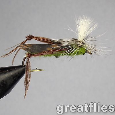 #ad 1 dozen 12 Para Hopper Parachute Grasshopper OLIVE $7.69