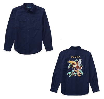 #ad New Ralph Lauren Big Boys Embroidered Cotton Shirt MSRP $49.50 $19.95