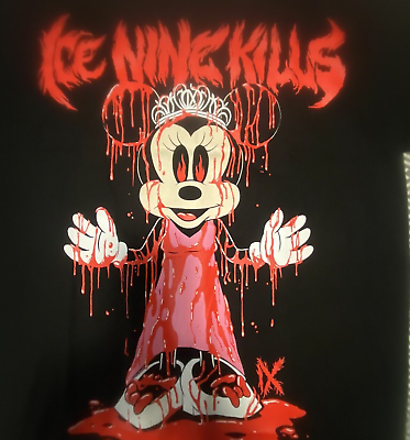 #ad Ice Nine Kills band mickey halloween black T shirt cotton All sizes 25 $15.99
