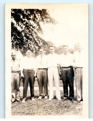 #ad Vintage Photo 1930s 6 Dressed up Gentlemen Outside 3.5 x 2.5 $8.57