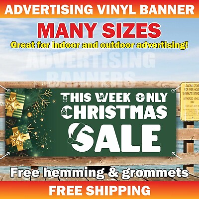 #ad This Week Only Christmas Sale Advertising Banner Vinyl Mesh Sign Merry Xmas $219.95
