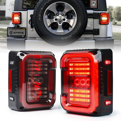 #ad For Jeep Wrangler JK 2007 2017 2X LED Tail Lights Running Reverse Turn Lamps $99.98