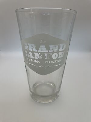 #ad THE GRAND CANYON BREWING COMPANY Pint Glass Beer Cave Etched Logo WILLIAMS AZ $12.99