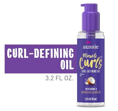 #ad Aussie Miracle Curls Coconut Curl Defining Oil For Curly Hair 3.2 fl oz $7.20