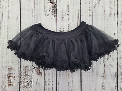 #ad For Play Lace Trim Petticoat Mini Skirt Black Size S M $12.00